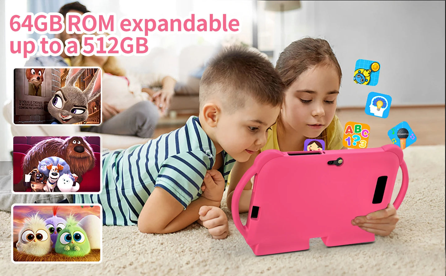 2025 New 7" Kids Tablet – Android 13, Dual Camera, 5G WiFi