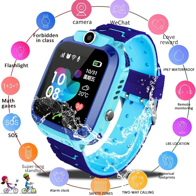 Kids Waterproof Smartwatch with GPS & SOS Call