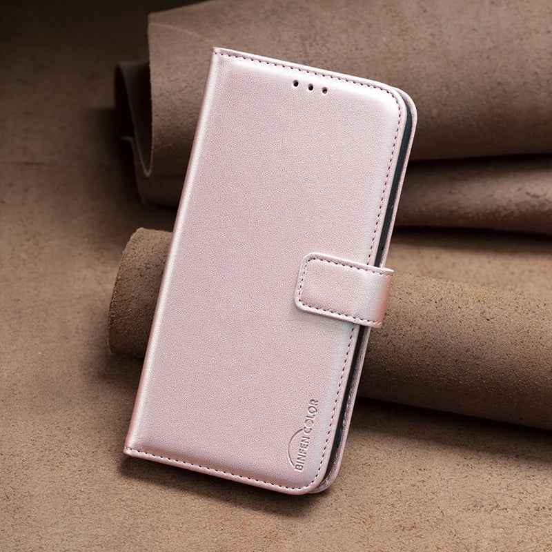 Luxury Magnetic Leather Wallet Cover – OPPO