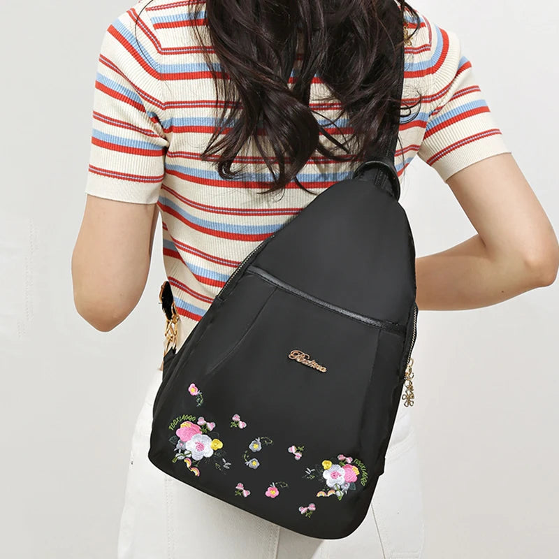 Waterproof Oxford Embroidered Backpack