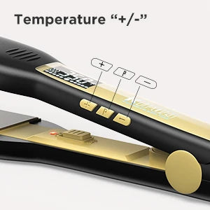 KIPOZI Professional Titanium Flat Iron – LCD Hair Straightener