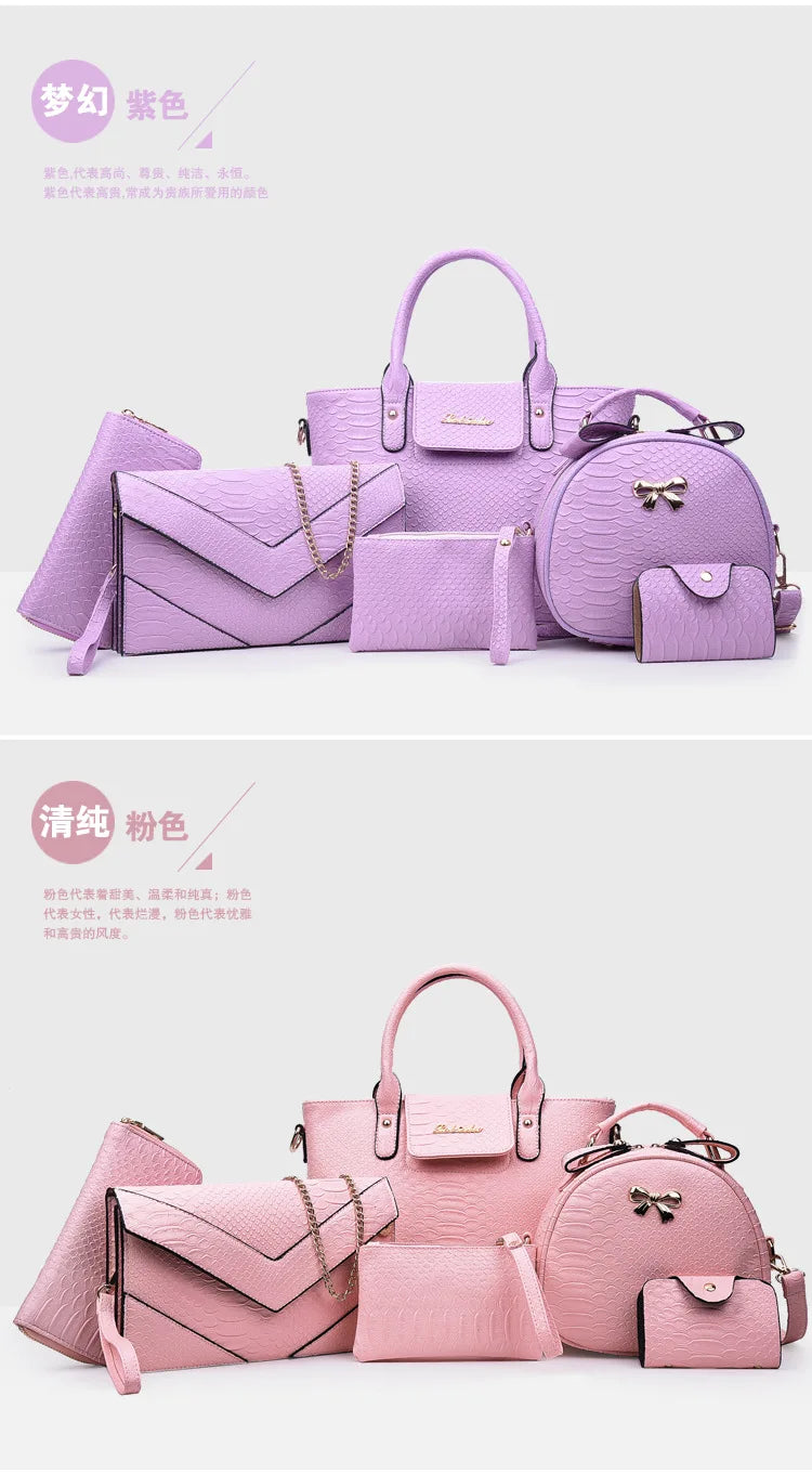 Luxury 6-Piece Handbag Set