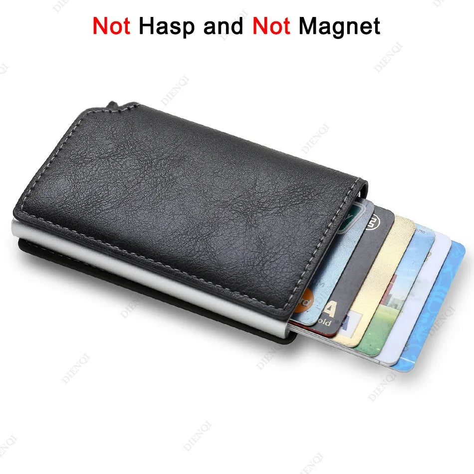 RFID Aluminum Slim Men’s Wallet – Carbon Fiber Card Holder