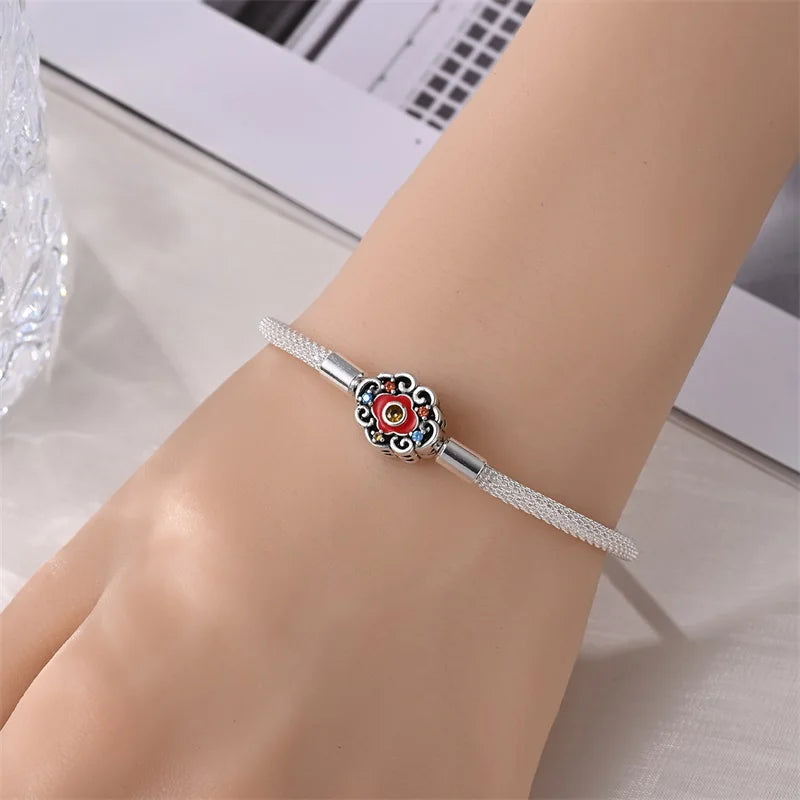 925 Sterling Silver Charm Bracelet for Women”