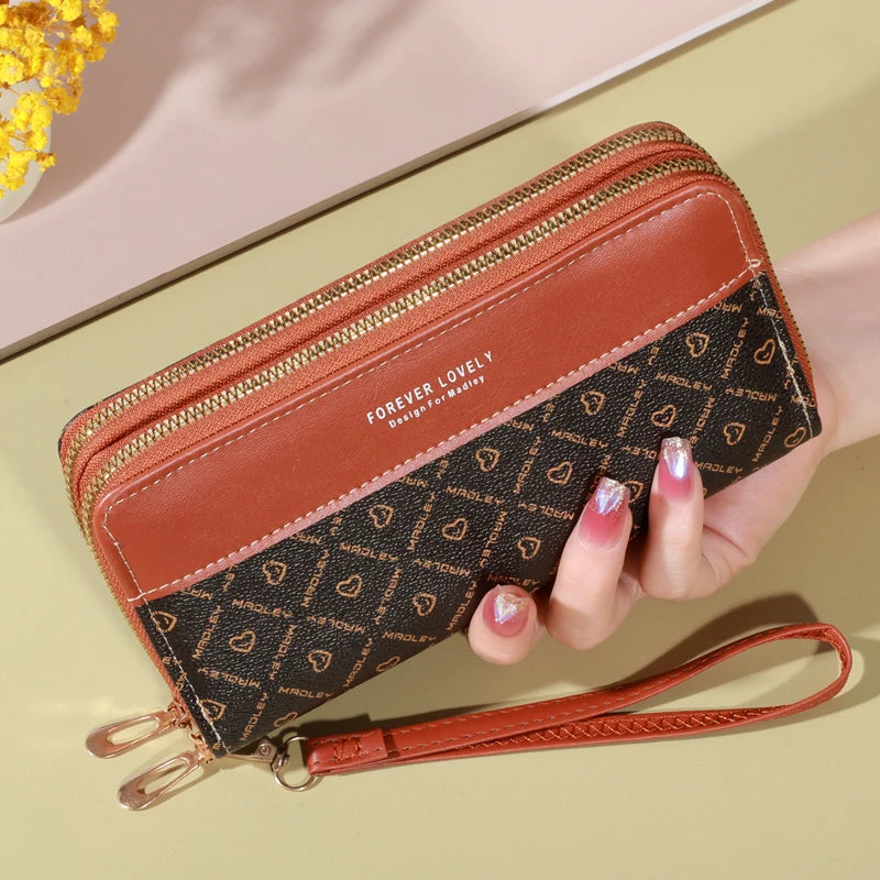 Classic Large Capacity Clutch Wallet with Zipper