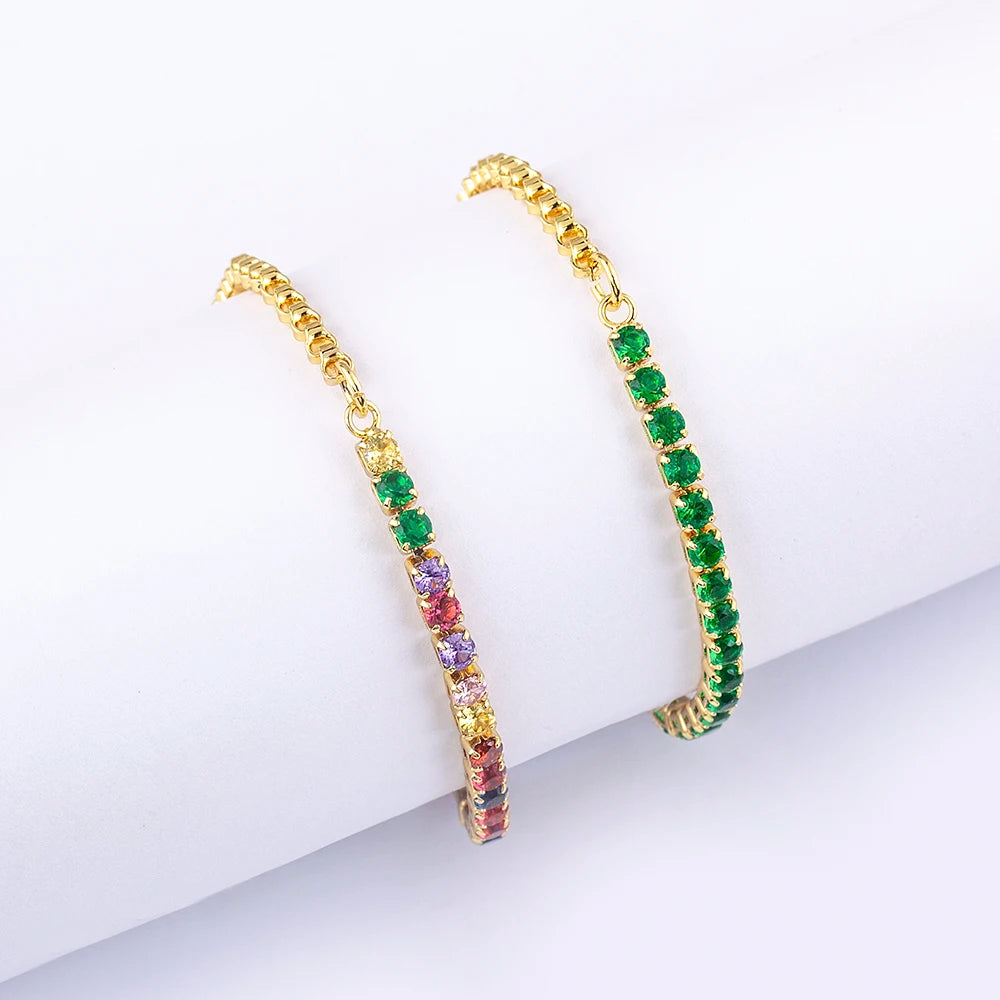 Adjustable Zircon Tennis Bracelet – Women’s Jewelry Gift"