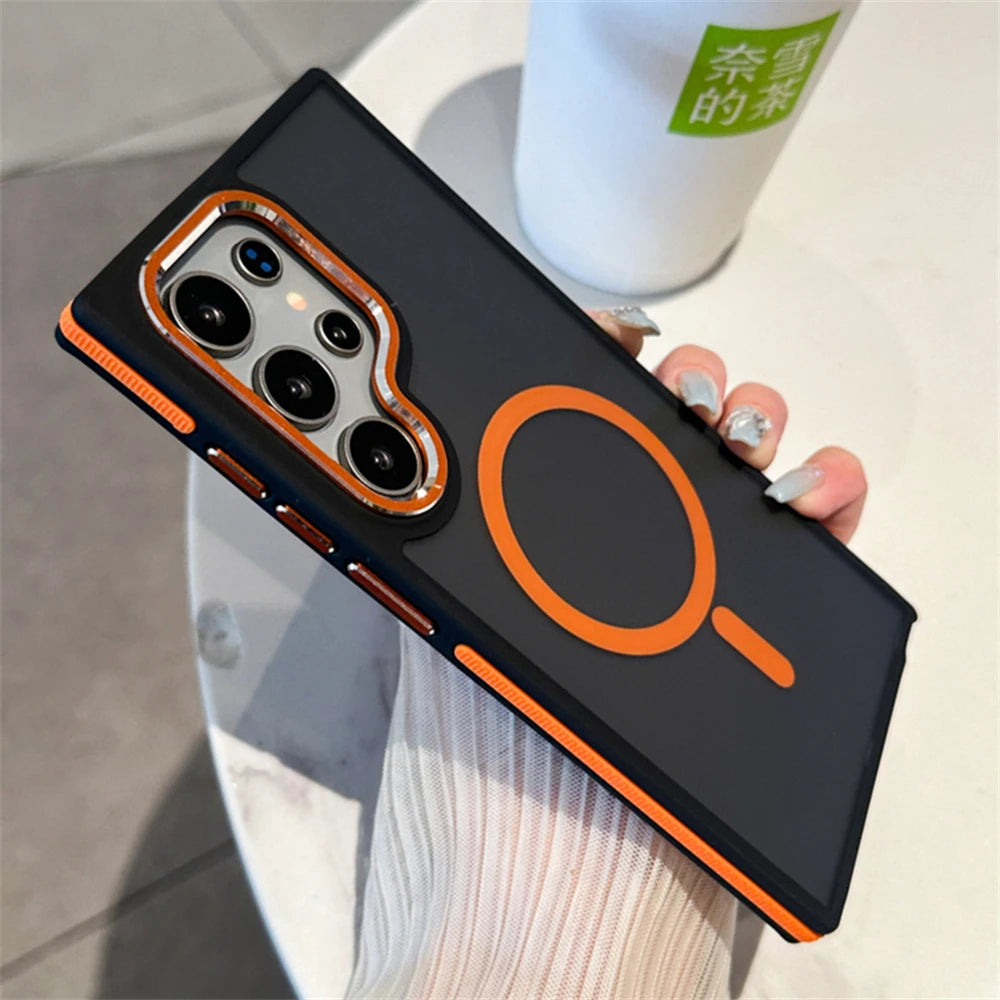 Luxury Matte Magnetic Shockproof Cover – Samsung