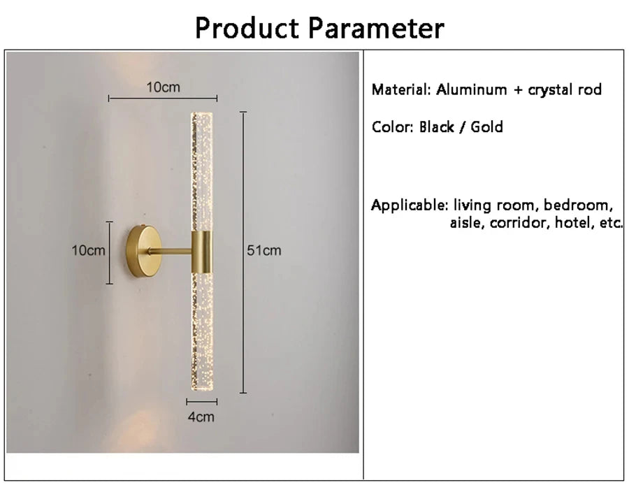 Lámpara de Pared Moderna para Dormitorio y Sala de Esta