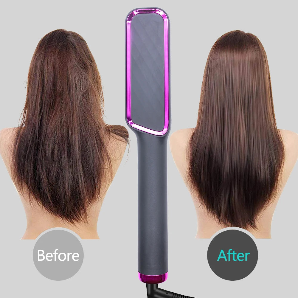 Electric Hot Comb – Anti-Scald Hair Straightening Brush