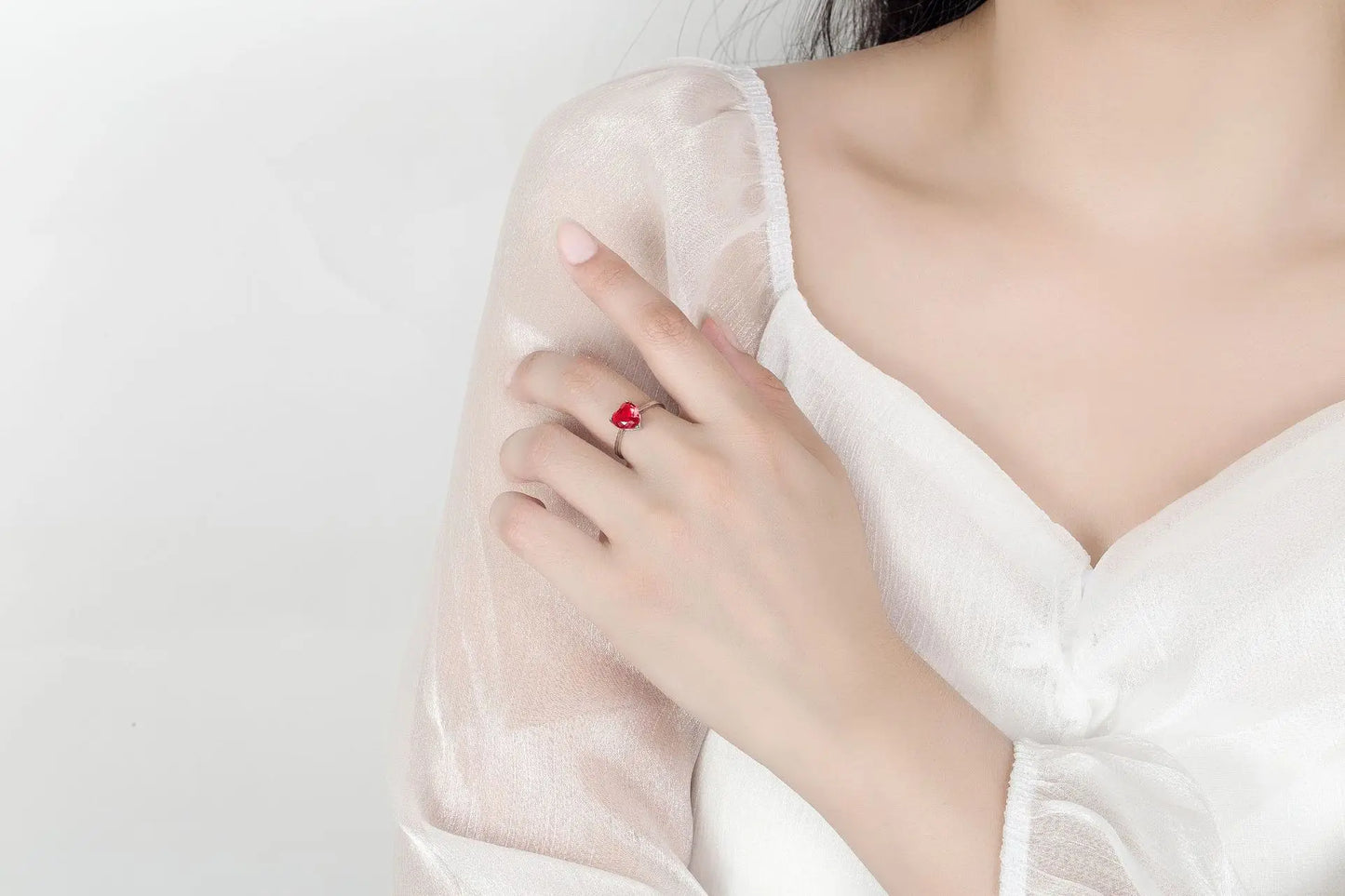 925 Silver Heart Zircon Jewelry Set