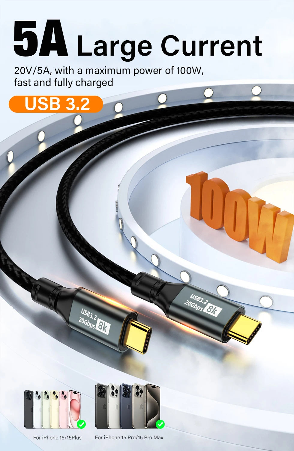 100W PD Fast Charging Cable