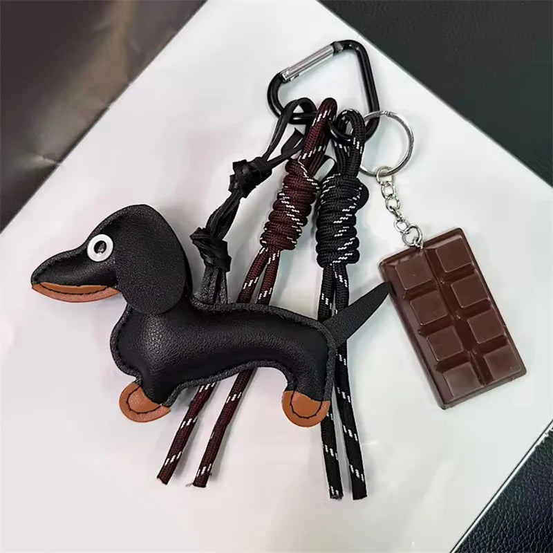LeLeather Dachshund Keychain