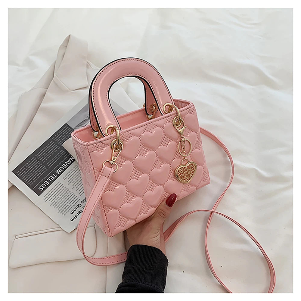 Red Glossy Love Handbag"