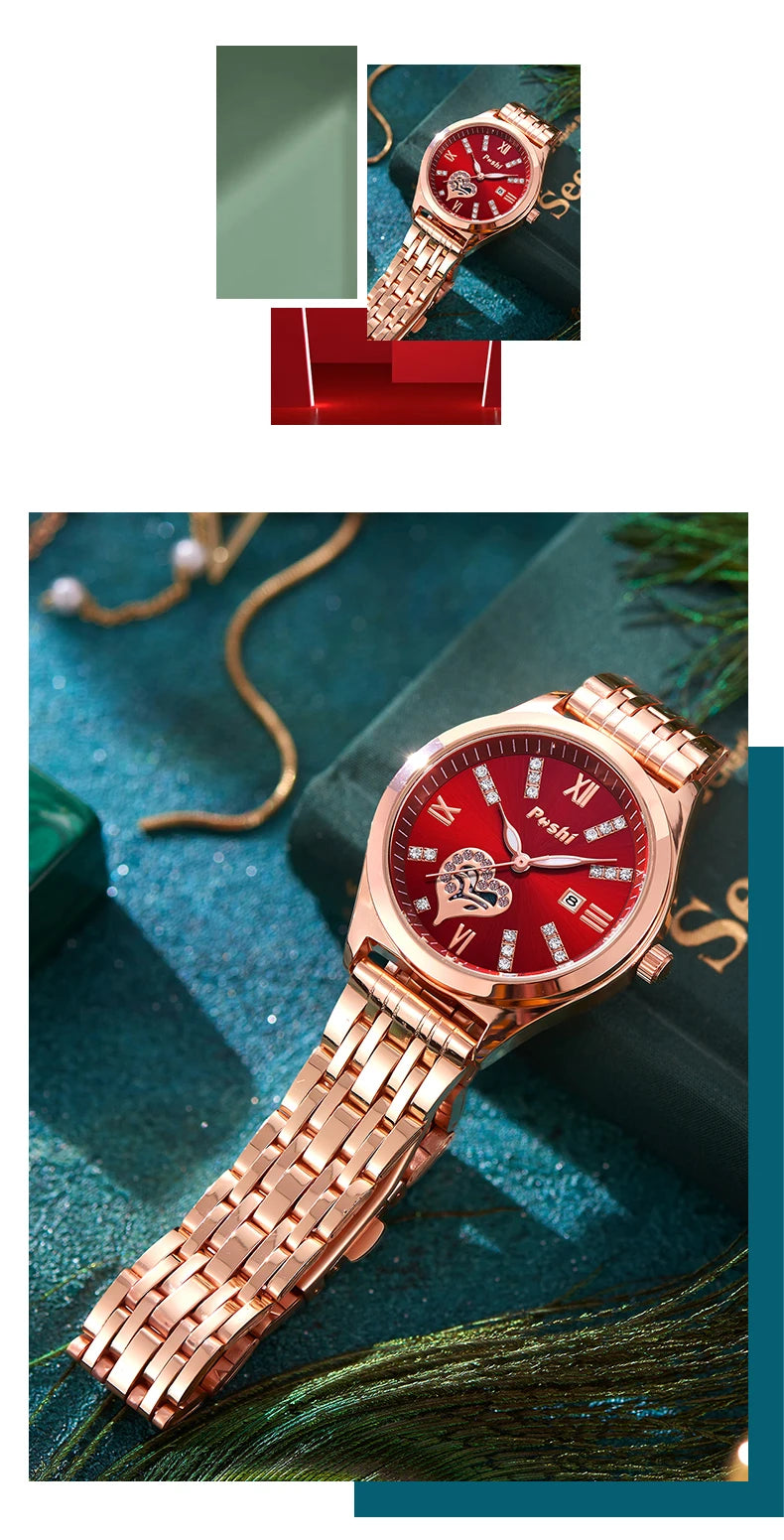 POSHI Women's Stainless Steel Quartz Watch