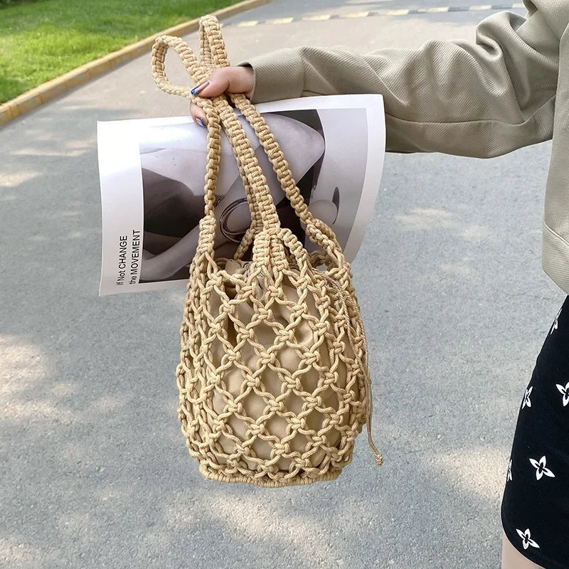 Knitted Bucket Shoulder Bag