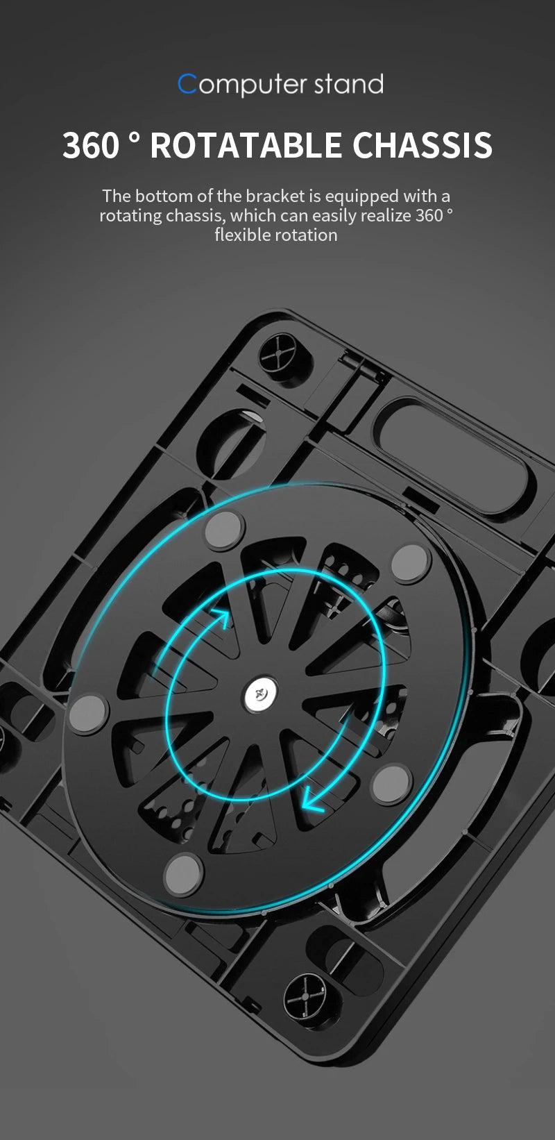 Rotary Foldable Laptop Stand