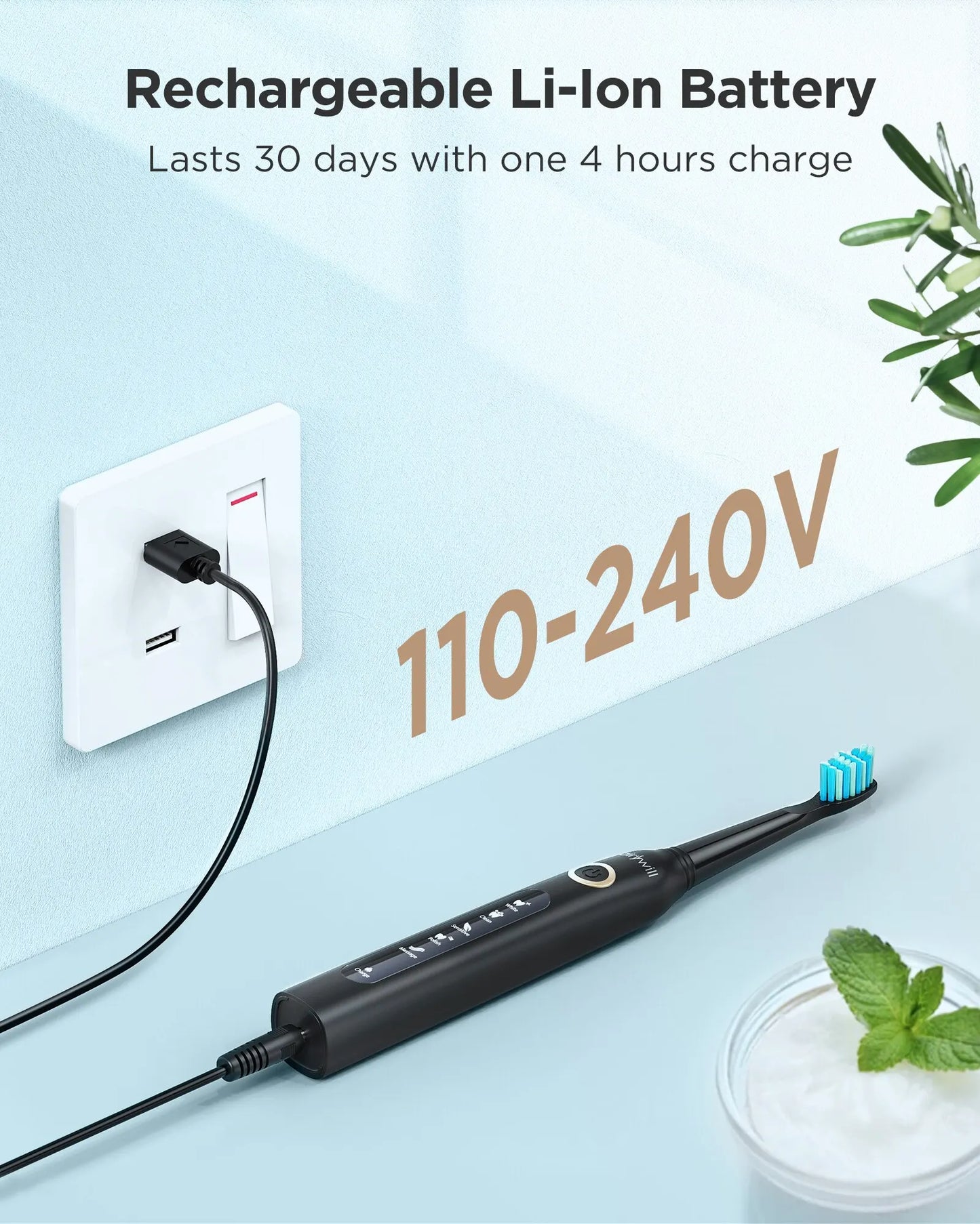 Fairywill FW-507 Sonic Toothbrush – Rechargeable & Waterproof