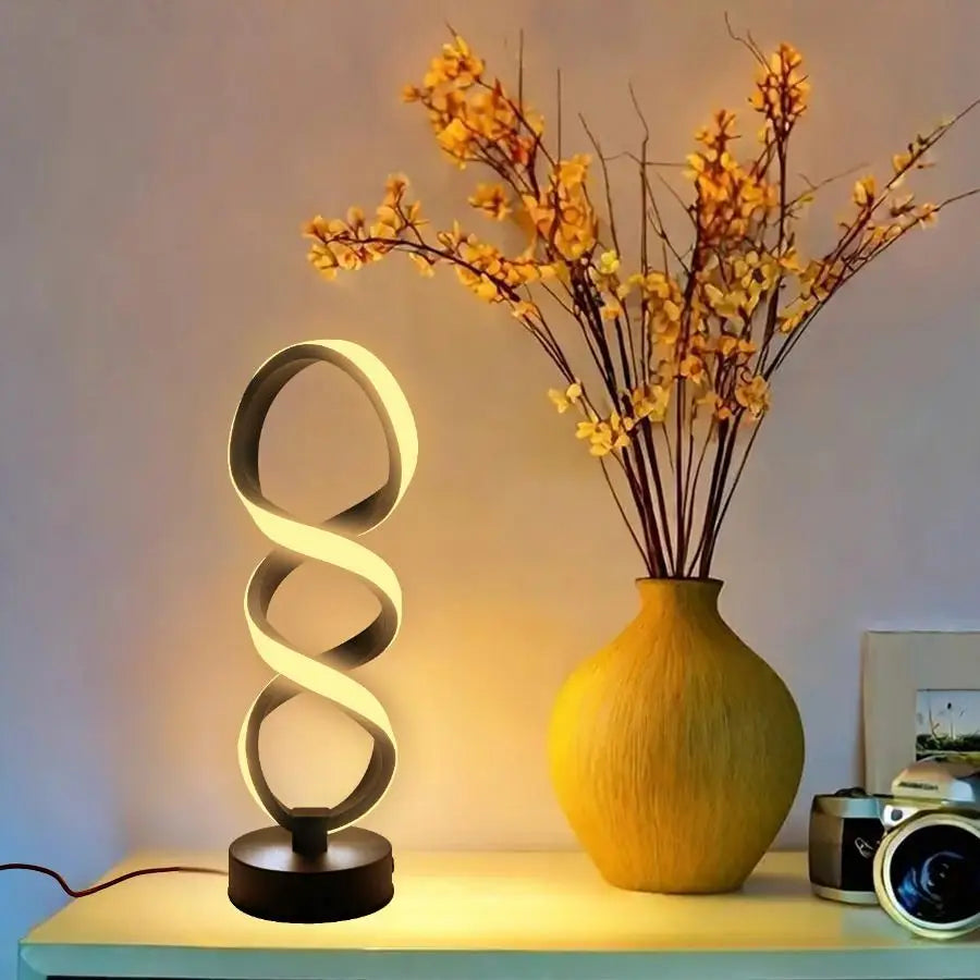 Creative Spiral LED Table Lamp with 3 Color Adjustment