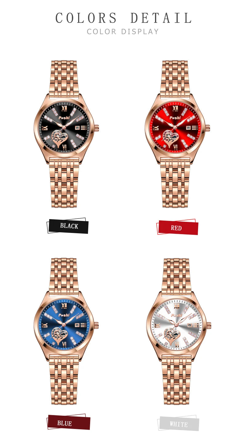 POSHI Women's Stainless Steel Quartz Watch