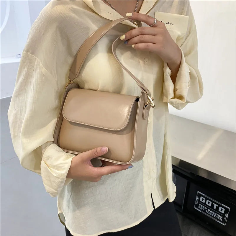 Trendy PU Flap Shoulder Bag