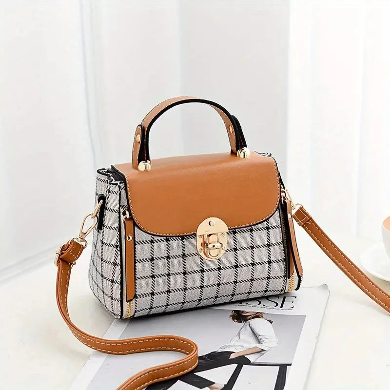 Plaid Flap Crossbody Bag