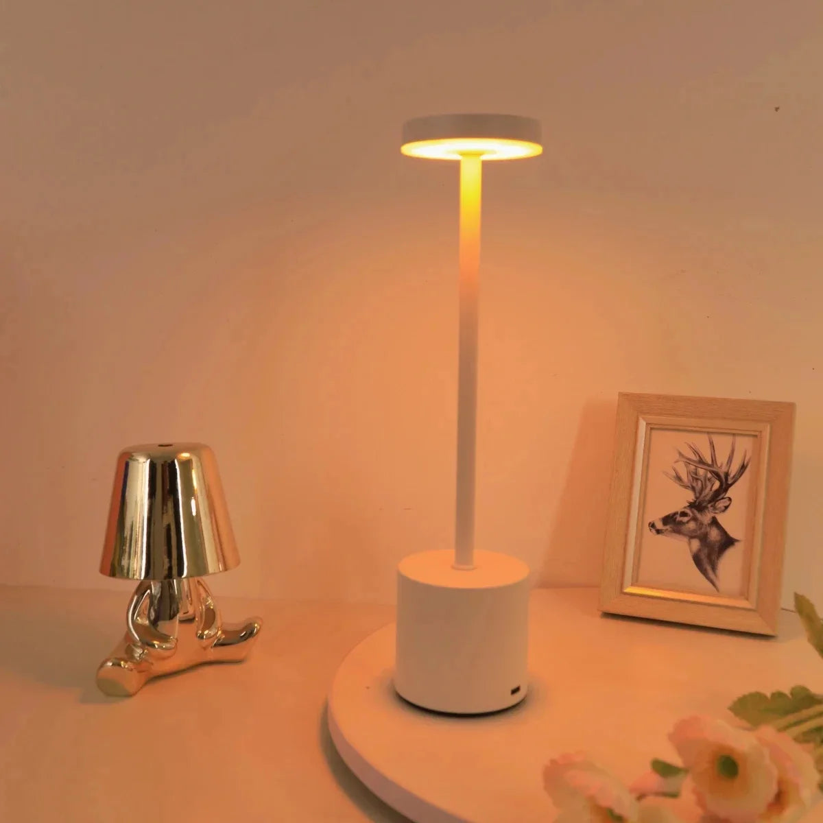 Touch Desk Lamp with 3 Colors for Bedside & Hotel Bar