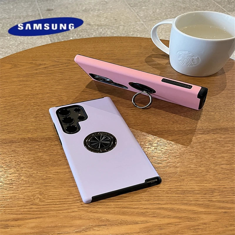 Shockproof Magnetic Ring Holder Cover – Samsung