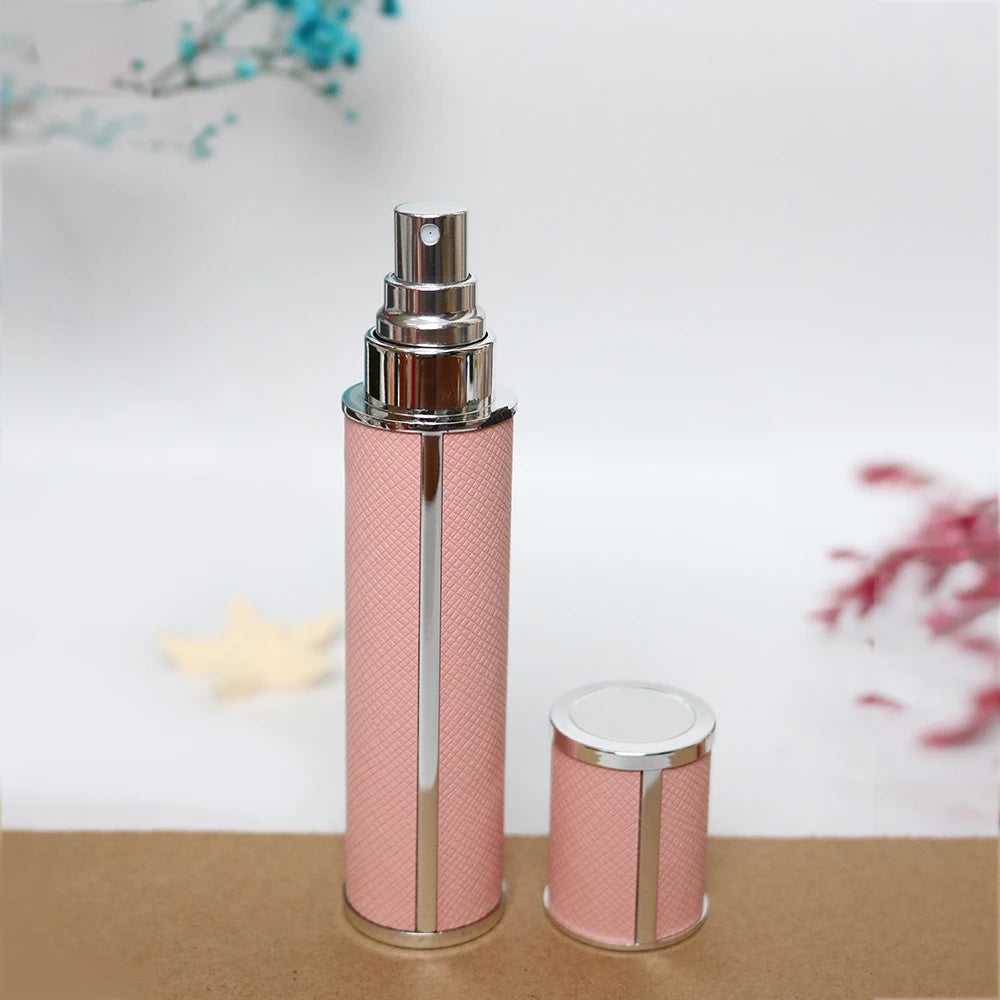 10ml Luxury Leather Perfume Atomizer – Refillable Travel Bottle