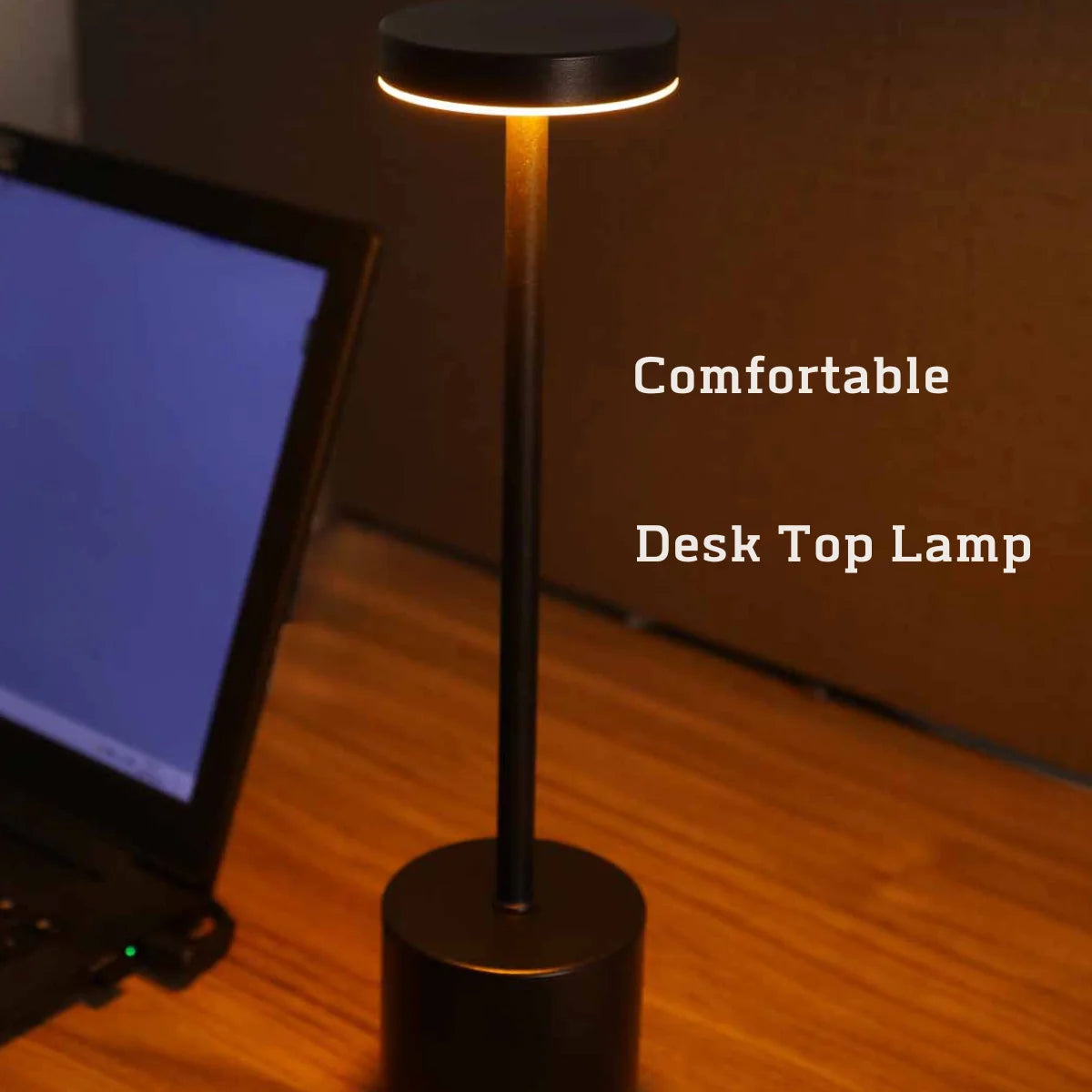 Touch Desk Lamp with 3 Colors for Bedside & Hotel Bar