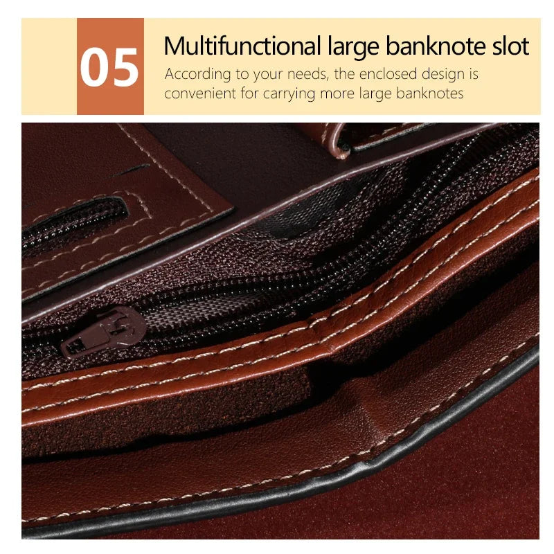 Luxury Synthetic Leather Short Wallet with Card Slots