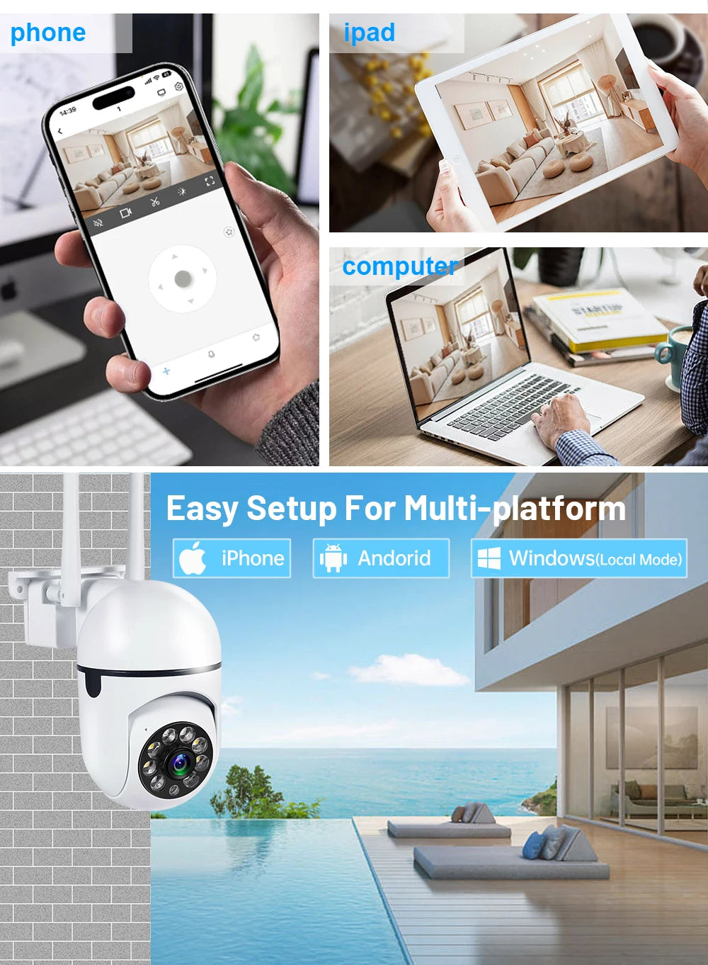 8MP WiFi PTZ Security Camera