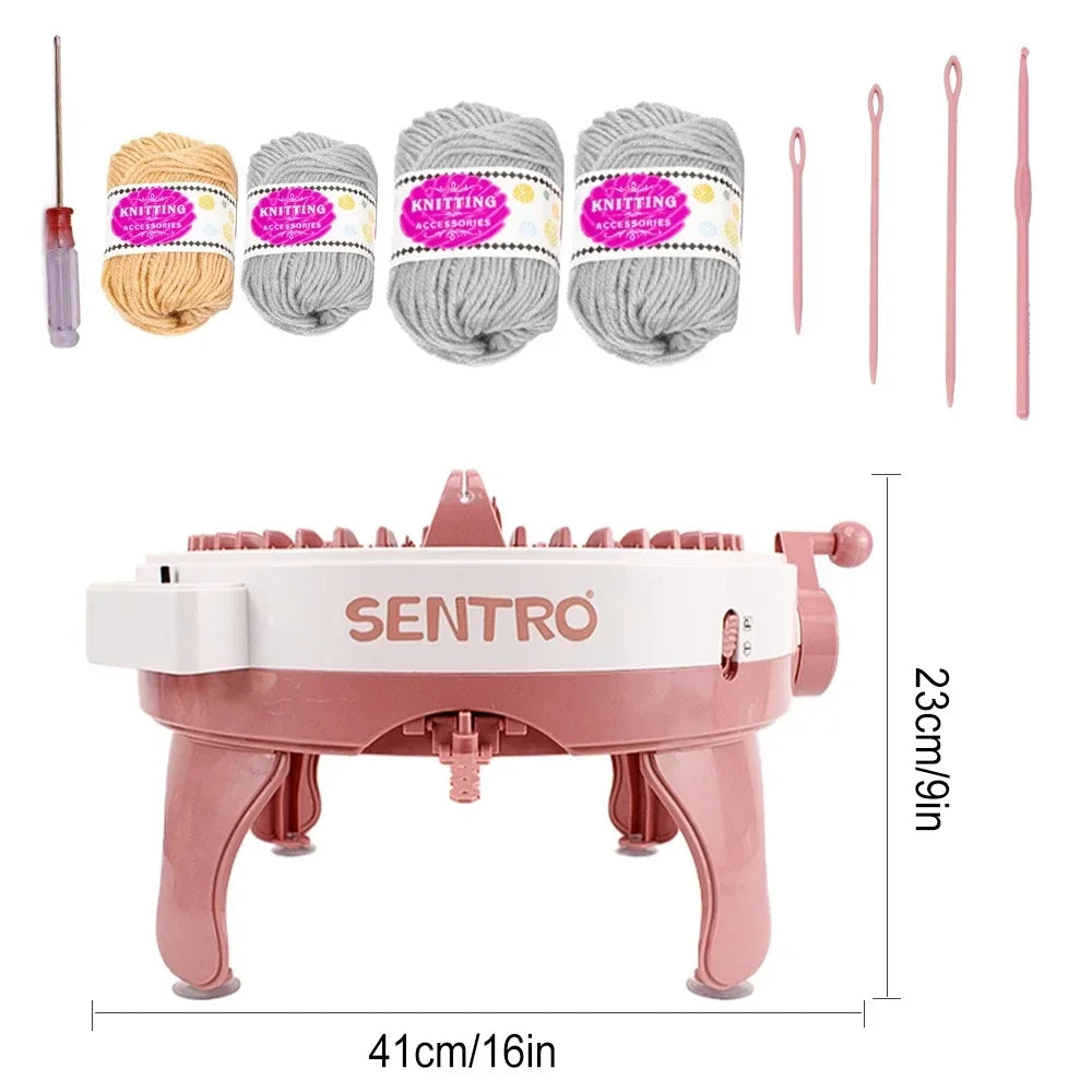 Sentro Hand Knitting Machine Kit – 22/40/48 Needles with Row Counter