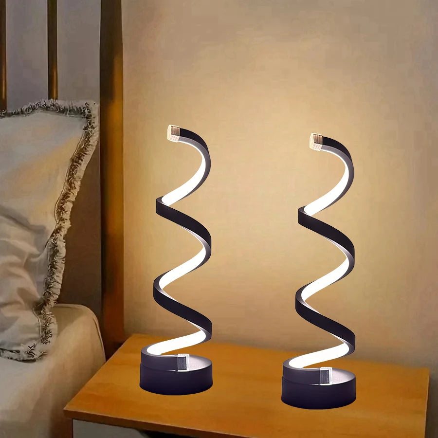 Touch Control Spiral Bedside Lamp