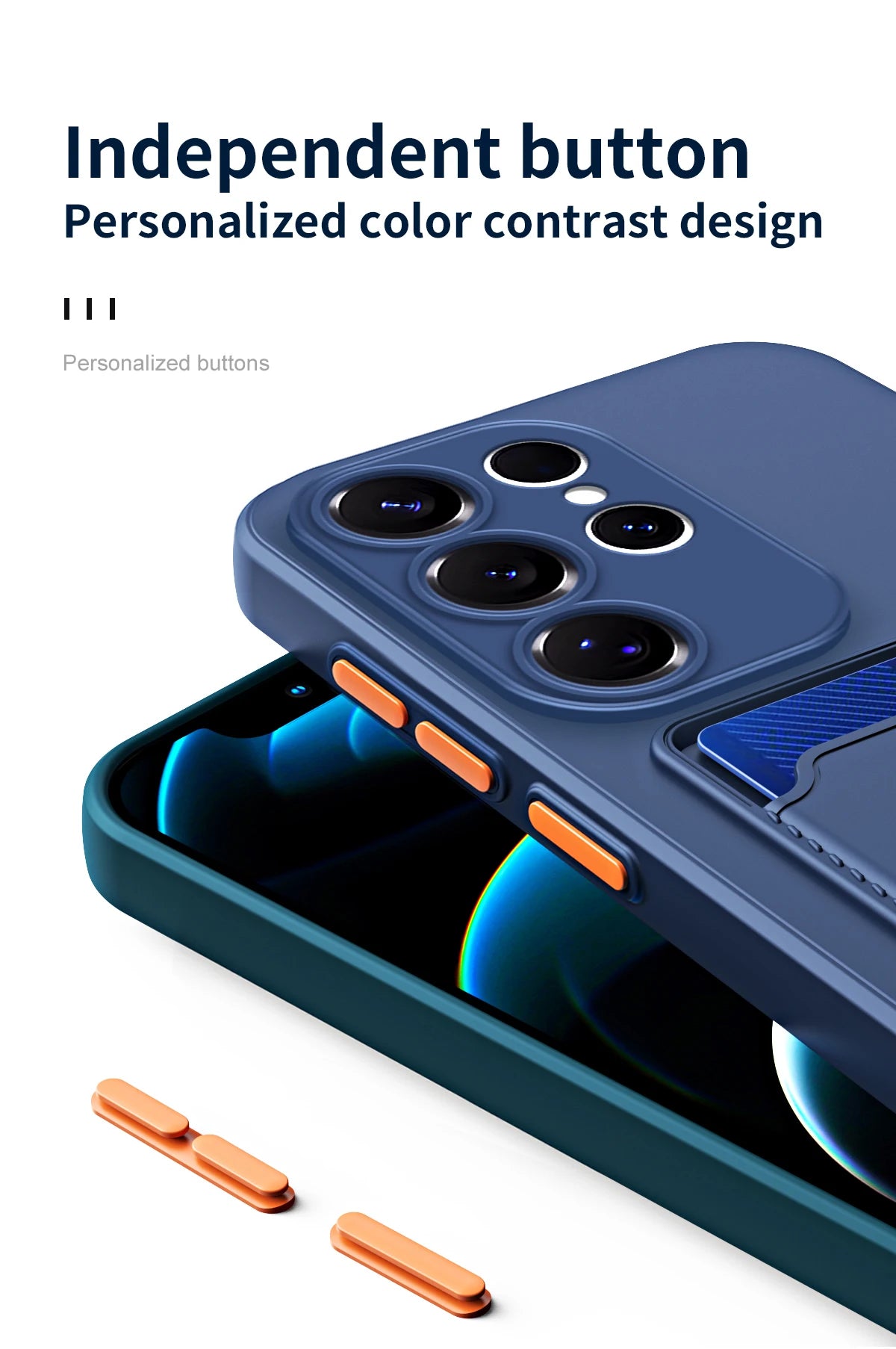 Liquid Silicone Card Holder Case – Samsung Galaxy S & Note & A Series