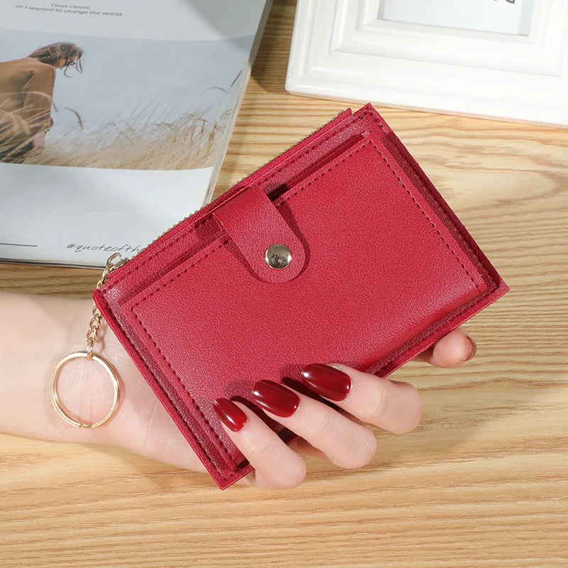Portable Travel Zipper Card Holder