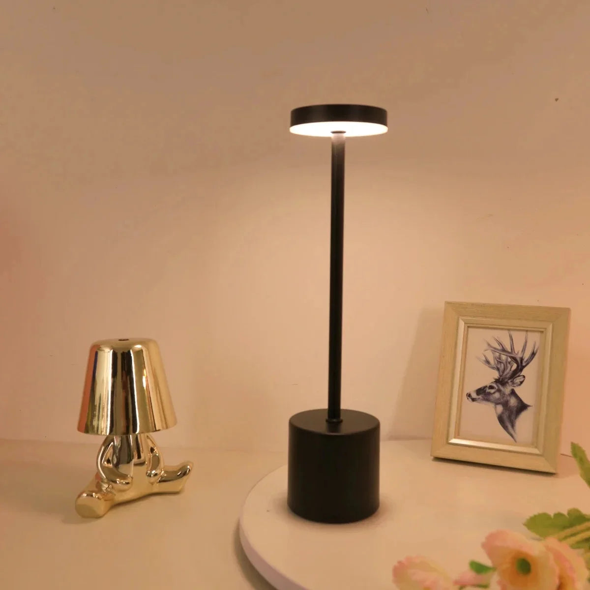 Touch Desk Lamp with 3 Colors for Bedside & Hotel Bar