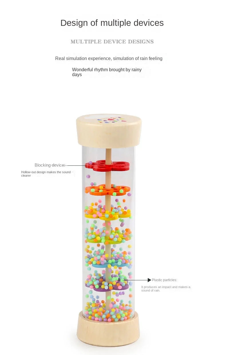 Baby Wooden Rainmaker Toy – Soothing Rain Sound
