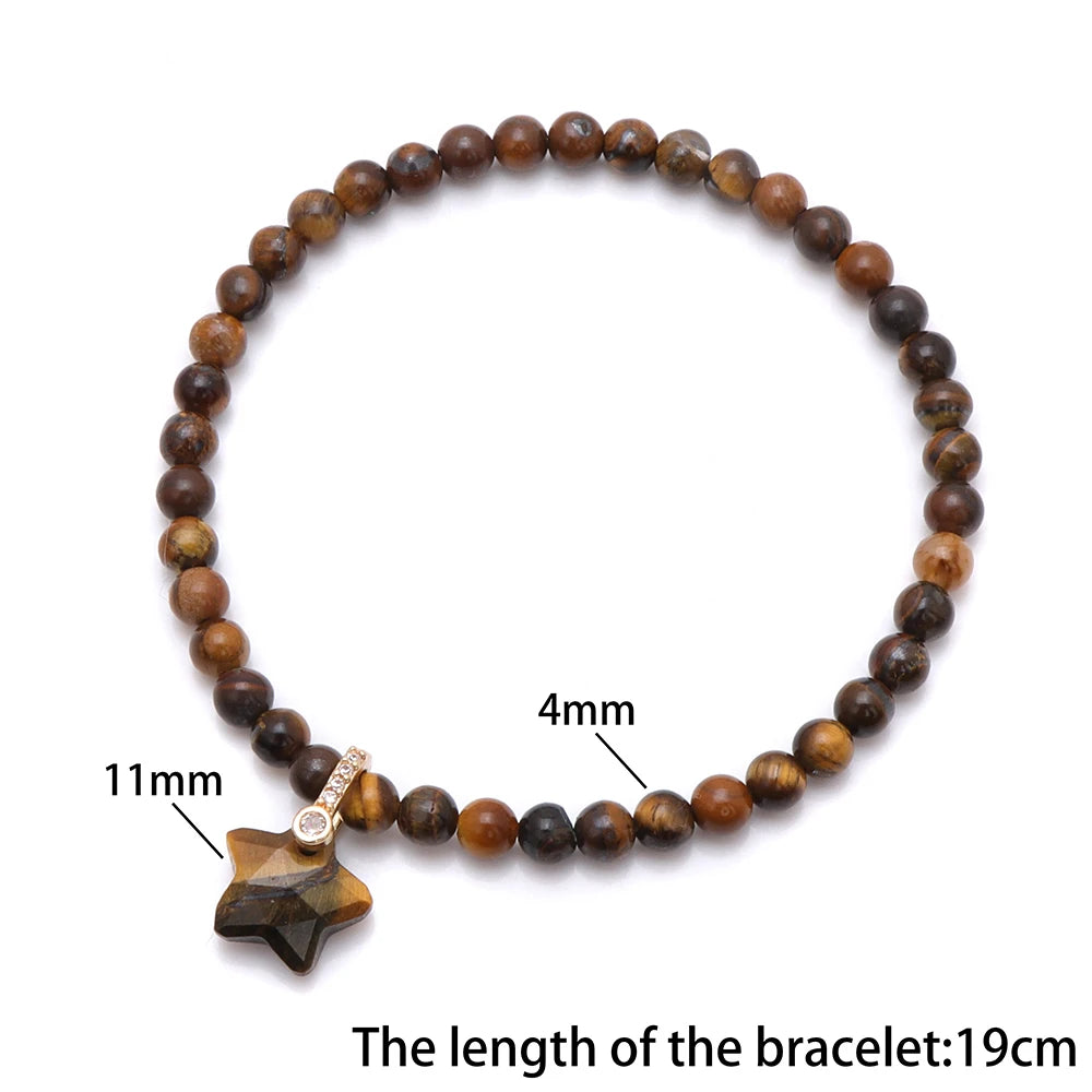 4mm Labradorite & Stone Beads Bracelet”