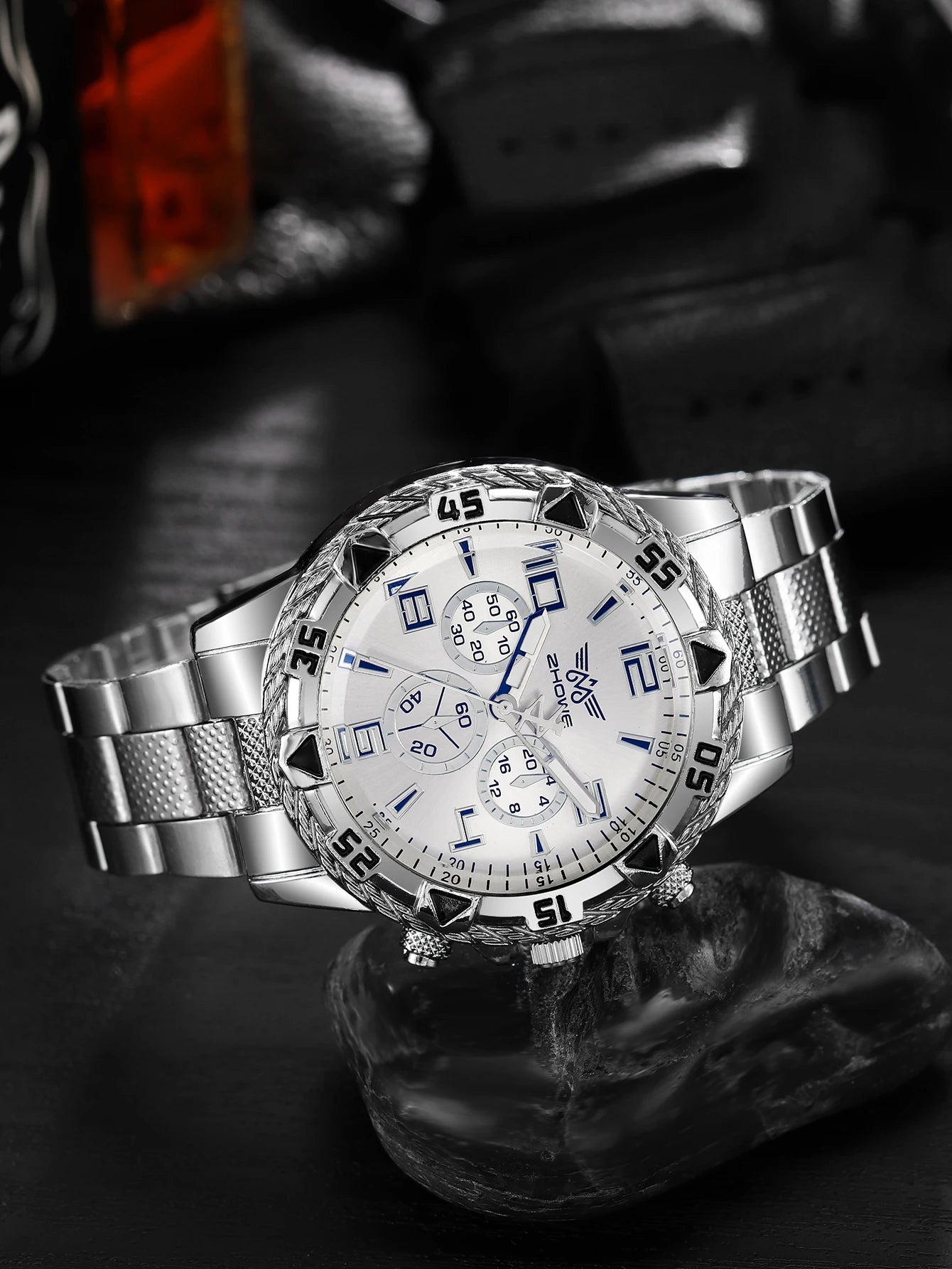 Luxury Men's Watch, Full Steel, Business Sport.