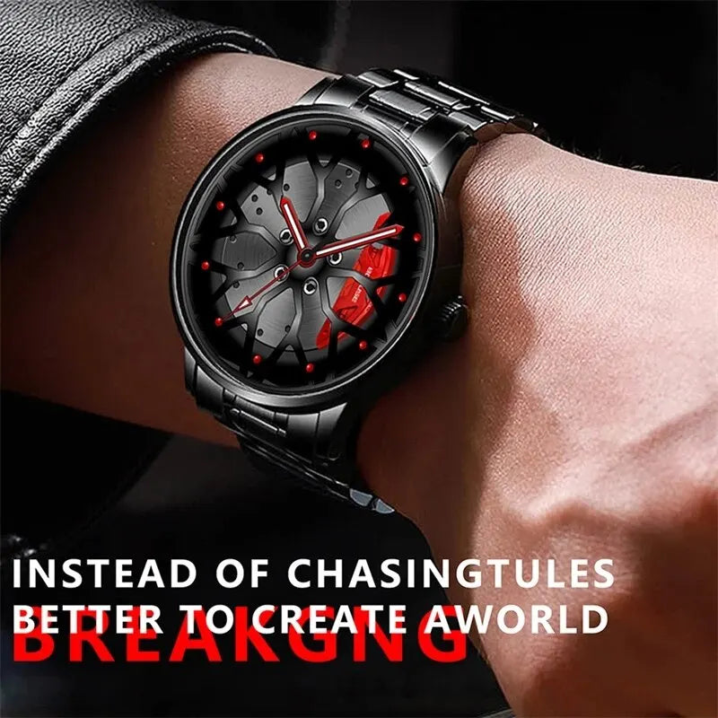 Fashion Mens Car Wheel Watches Luxury Men Sports