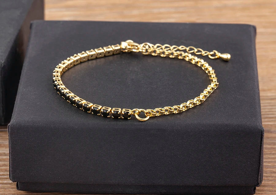 Adjustable Zircon Tennis Bracelet – Women’s Jewelry Gift"