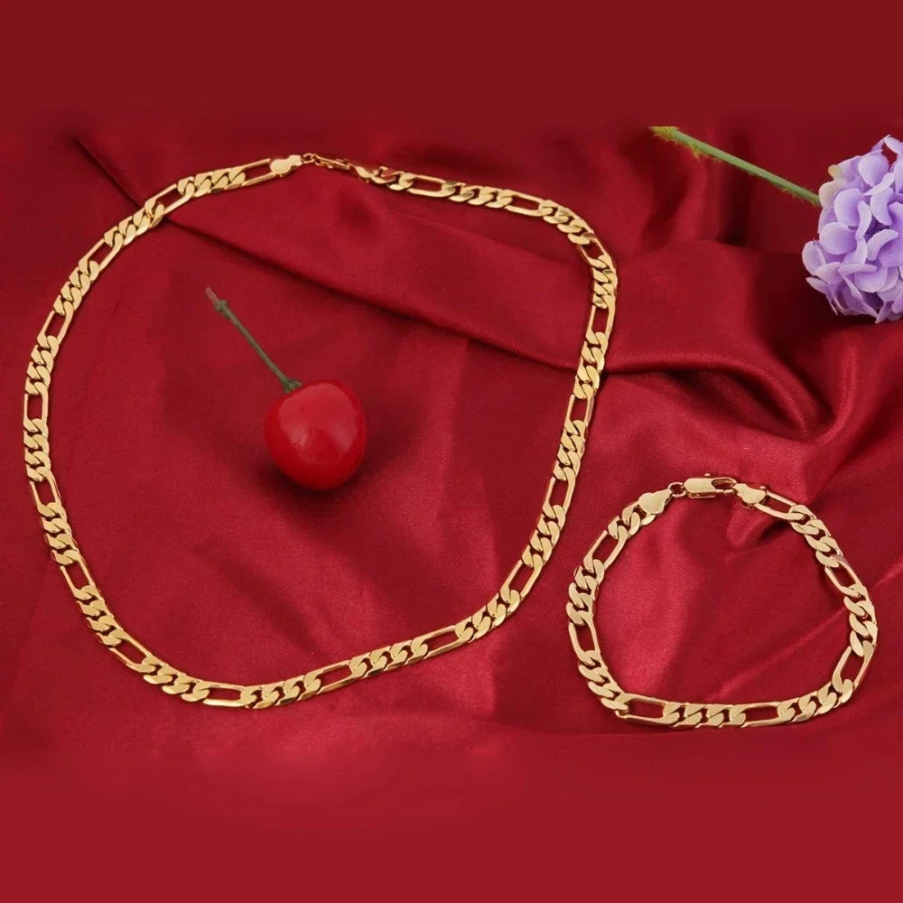 925 Sterling Silver 18K Gold Geometric Jewelry Set"