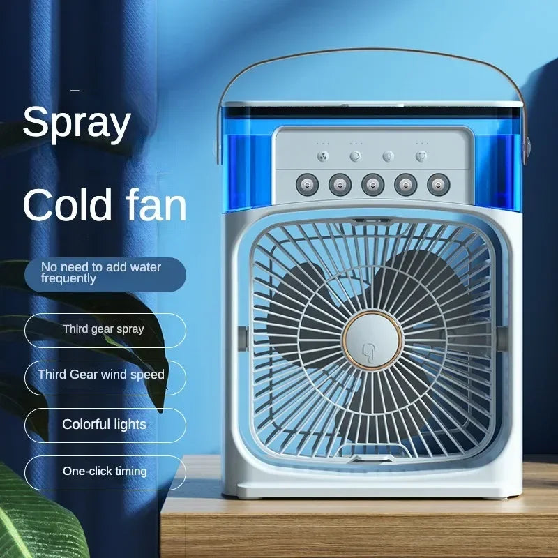 Mini Portable Air Cooler & Humidifier Fan – 3 Speeds