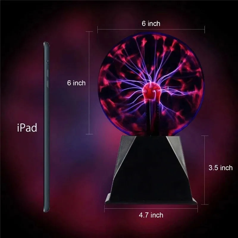 3-6 Inch LED Plasma Light for Bedroom Decor and Kids Gifts.