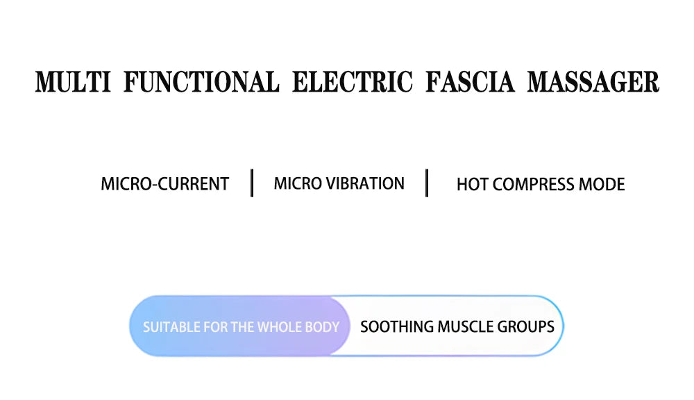 Electric Fascia Massager – Microcurrent Vibration & Warm Compress