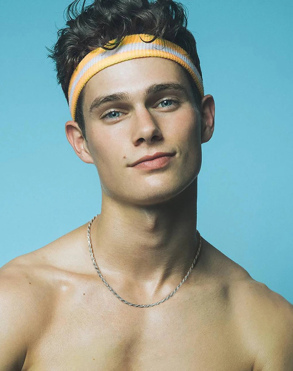 925 Silver Diamond-Cut Rope Chain Necklace