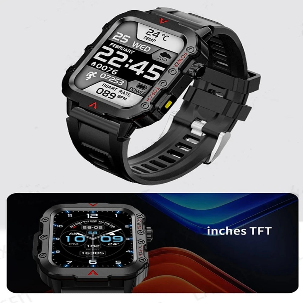 2025 Military Smartwatch, ECG, Waterproof, Bluetooth Call