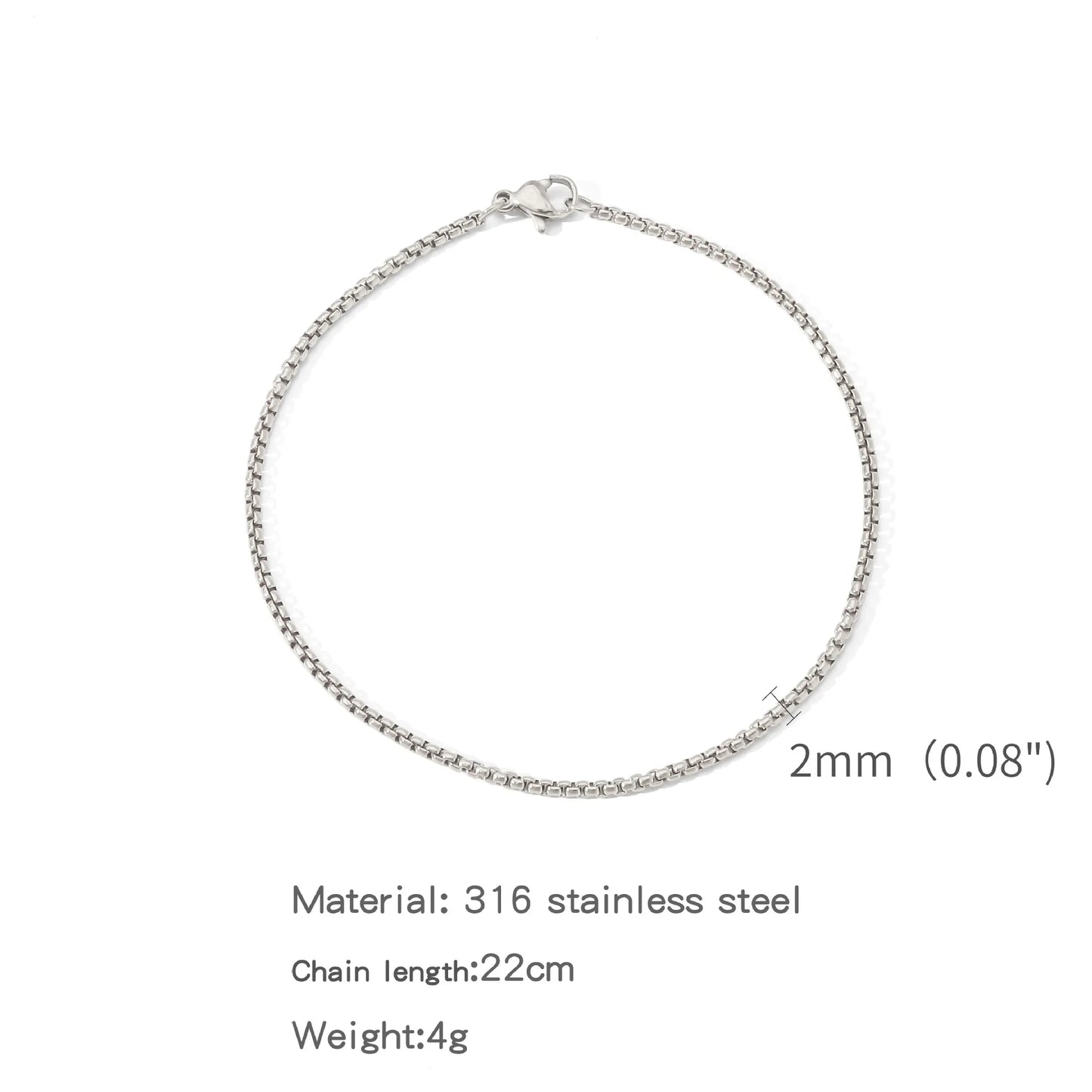 Square Ball Chain Bracelet Men