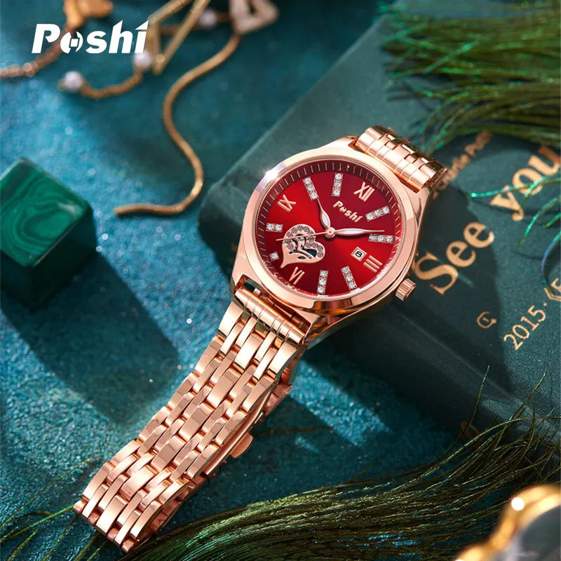 POSHI Women's Stainless Steel Quartz Watch