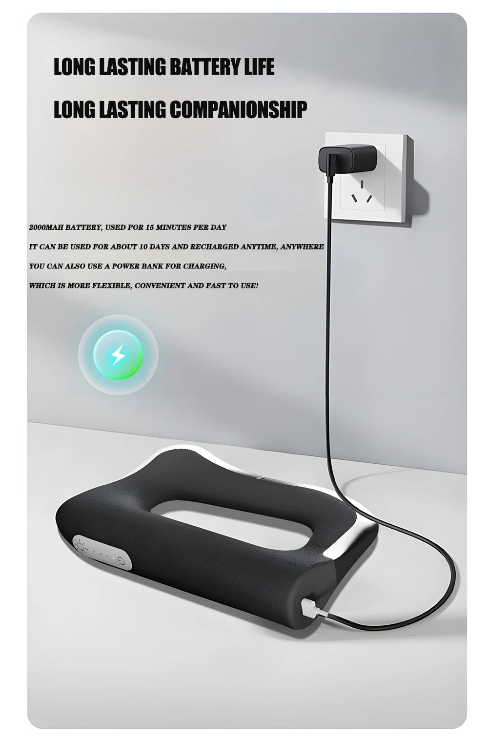 Electric Fascia Massager – Microcurrent Vibration & Warm Compress